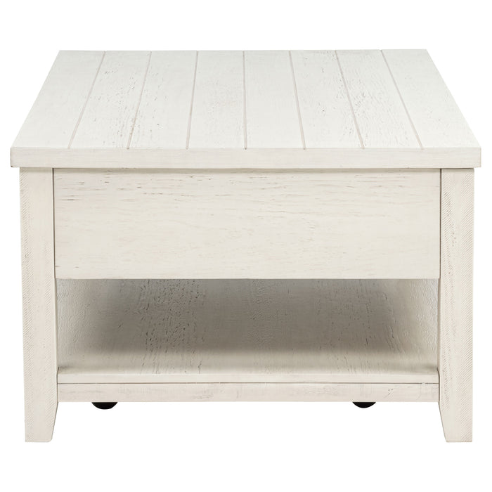 Payne 48-inch Mobile Lift Top Coffee Table Distressed White