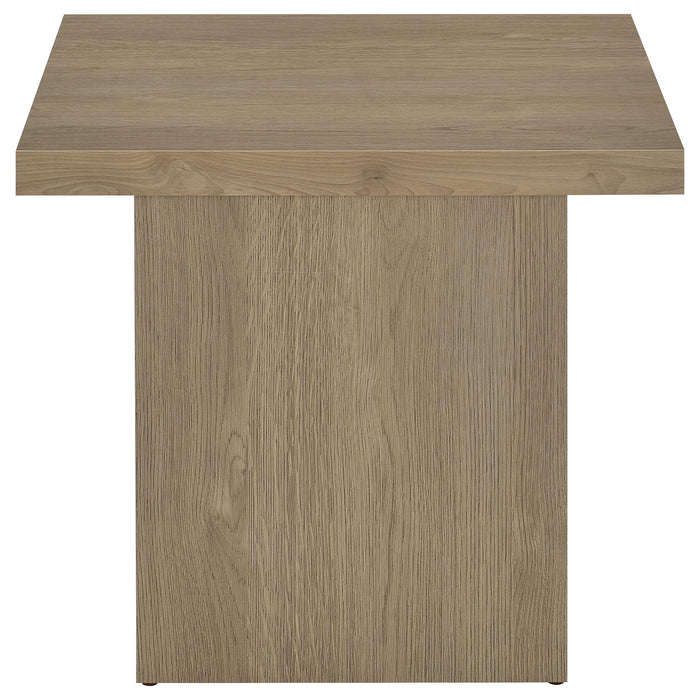 Devar Square Engineered Wood Side End Table Latte