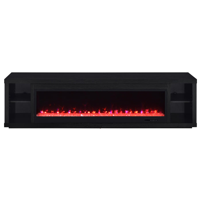 Deiter 79-inch TV Stand Fireplace Media Console Black