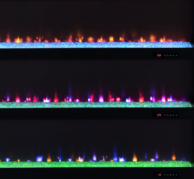 Eddy 79-inch 2-door TV Stand Fireplace Media Console Mango