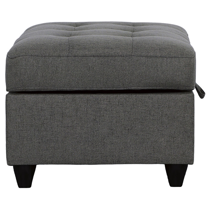 Stonenesse Rectangular Upholstered Storage Ottoman Grey