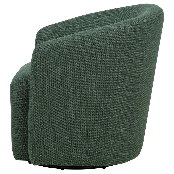 Mossbrook Fabric Upholstered Swivel Accent Chair Green