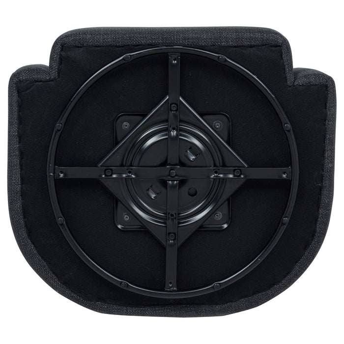 Mossbrook Fabric Upholstered Swivel Accent Chair Anthracite