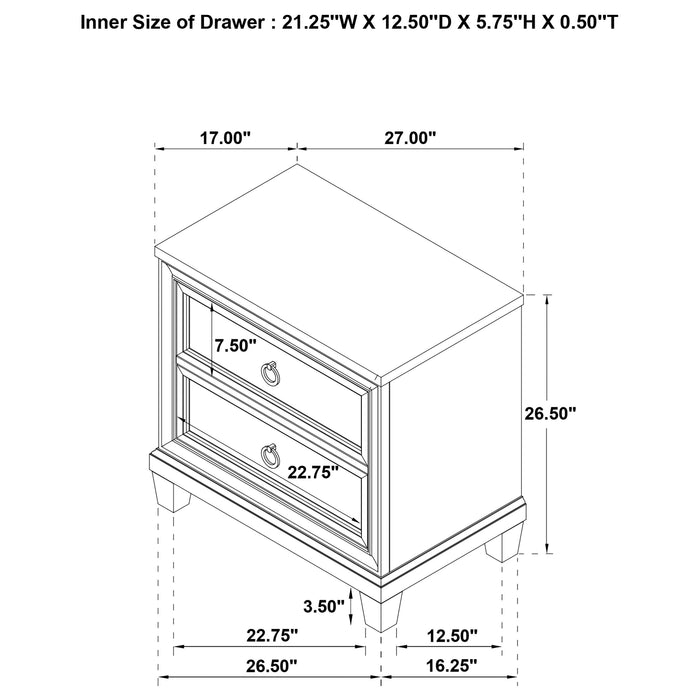 Pembroke 4-piece Queen Bedroom Set Washed Oak