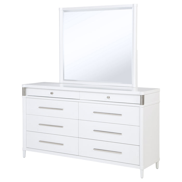 Gracemont 8-drawer Bedroom Dresser with Mirror White