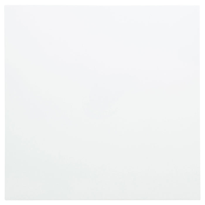 Skyview Square Pine Wood Side End Table with Shelf White