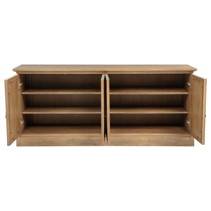 Brockway 4-door Dining Sideboard Buffet Cabinet Barley Brown