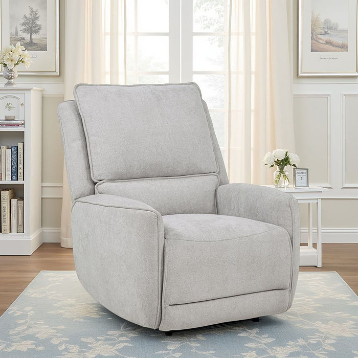 Sylmar Chenille Upholstered Power Recliner Dove Grey