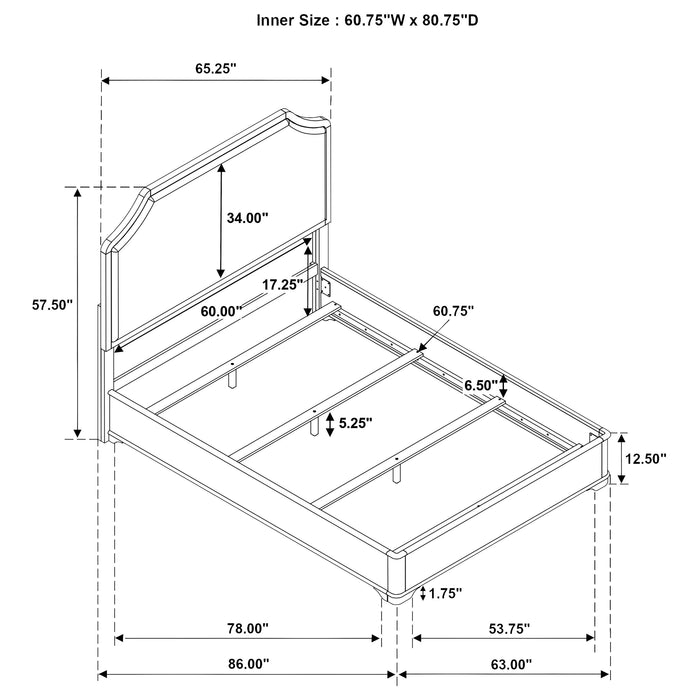 Garland 4-piece Queen Bedroom Set Brown Cherry