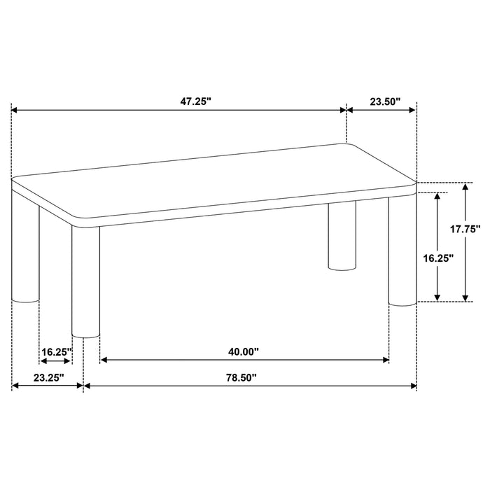 Castlewood 3-piece Cocktail Coffee Table Set Brown Oak