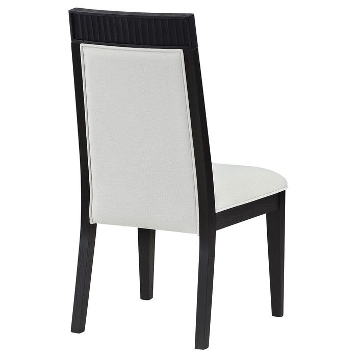 Brookmead Dining Side Chair Ivory and Black (Set of 2)