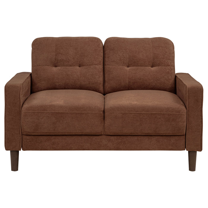 Bowen II 3-piece Fabric Upholstered Track Arm Sofa Set Rust