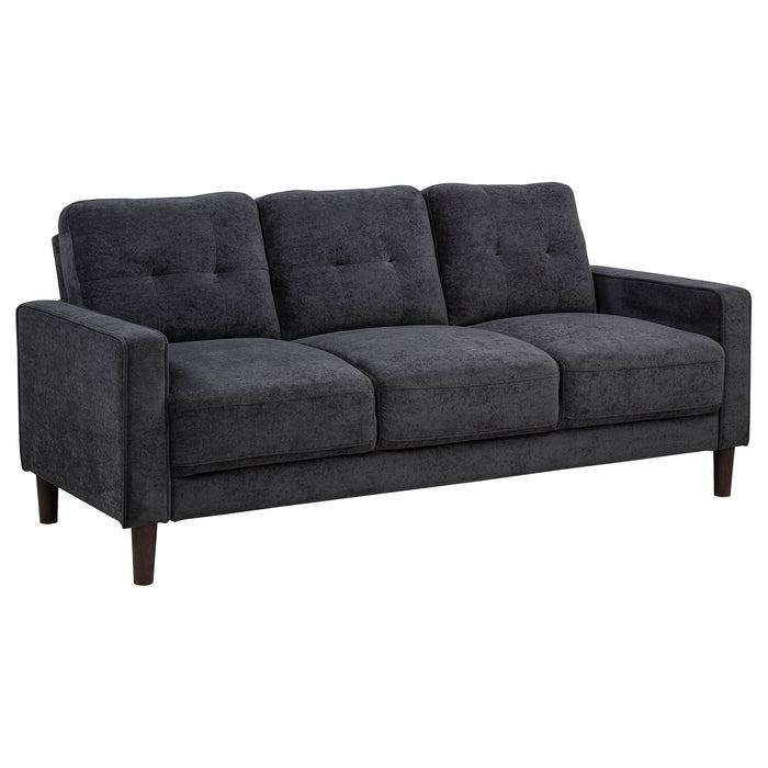 Bowen II Fabric Upholstered Track Arm Sofa Steel Grey