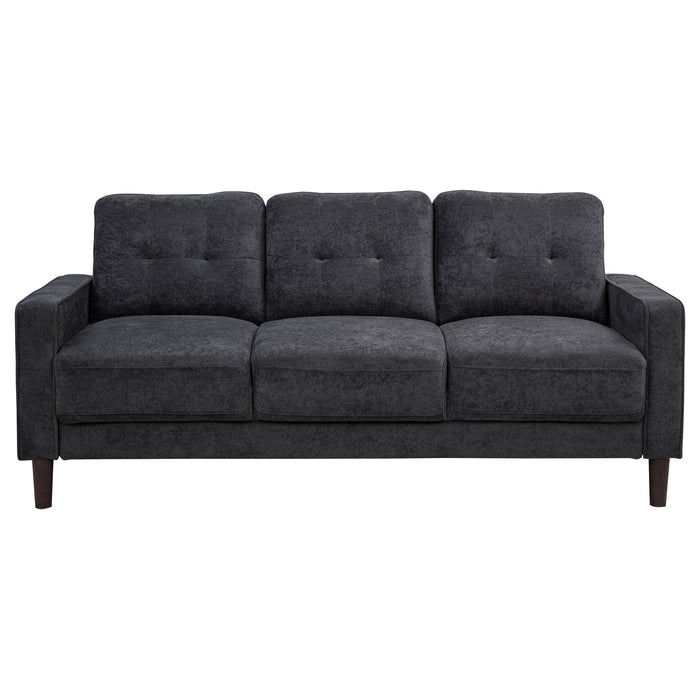 Bowen II Fabric Upholstered Track Arm Sofa Steel Grey
