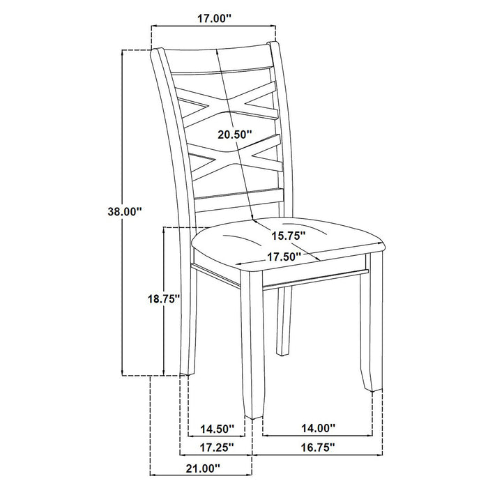 Barton 5-piece Round Wood Dining Table Set Dark Brown