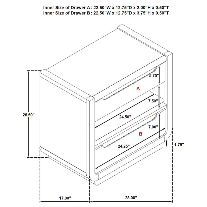 Leandro 5-piece Queen Bedroom Set Burnished Black