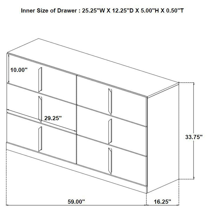 Ines 4-piece Eastern King Bedroom Set Navy and White High Gloss