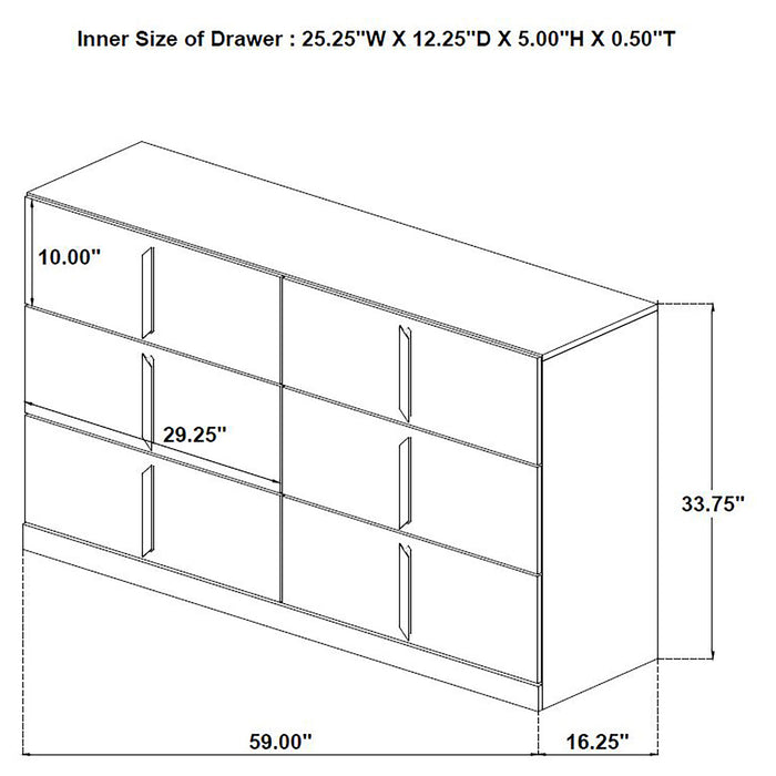 Ines 5-piece Queen Bedroom Set Navy and White High Gloss