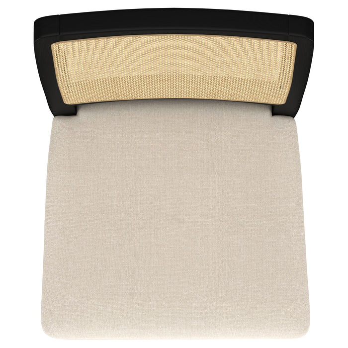 Arini 7-piece Round Dining Table Set Sand Wash and Black