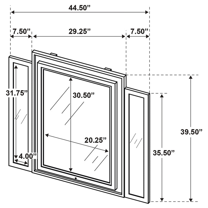 Lorient 4-piece Eastern King Bedroom Set Ivory and Camel