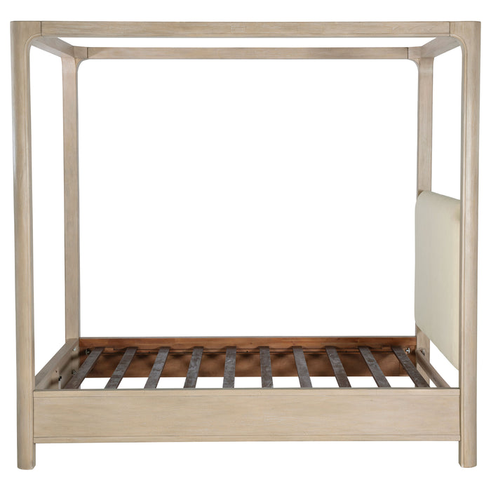 Solano 85-inch Queen Canopy Bed Weathered Mango