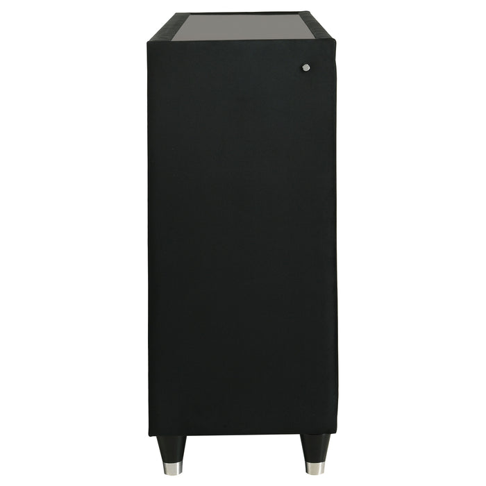 Lorient 8-drawer LED Bedroom Dresser Cabinet Black