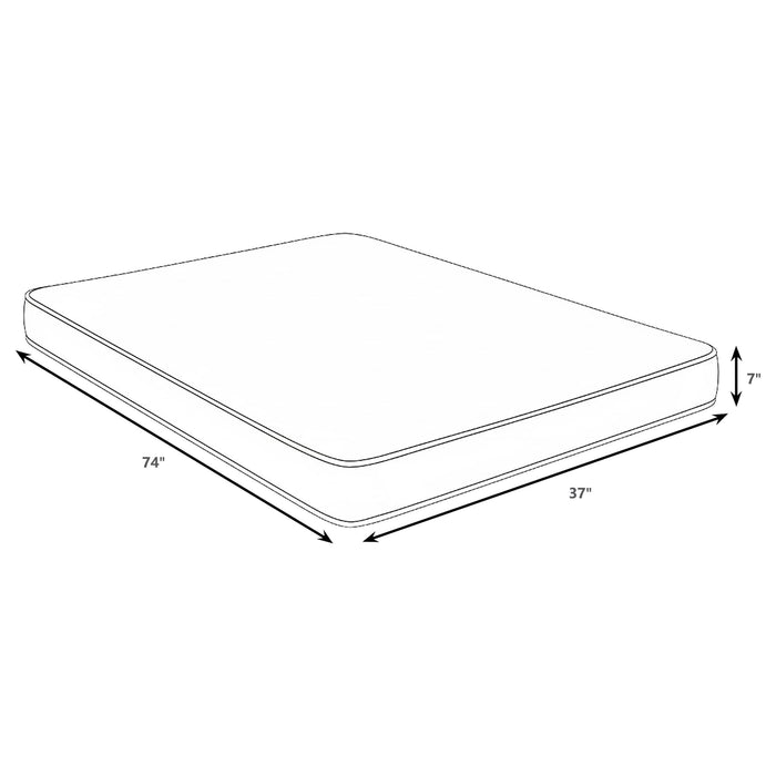 Kenyon 7-inch Twin Bamboo Cover Firm Foam Mattress