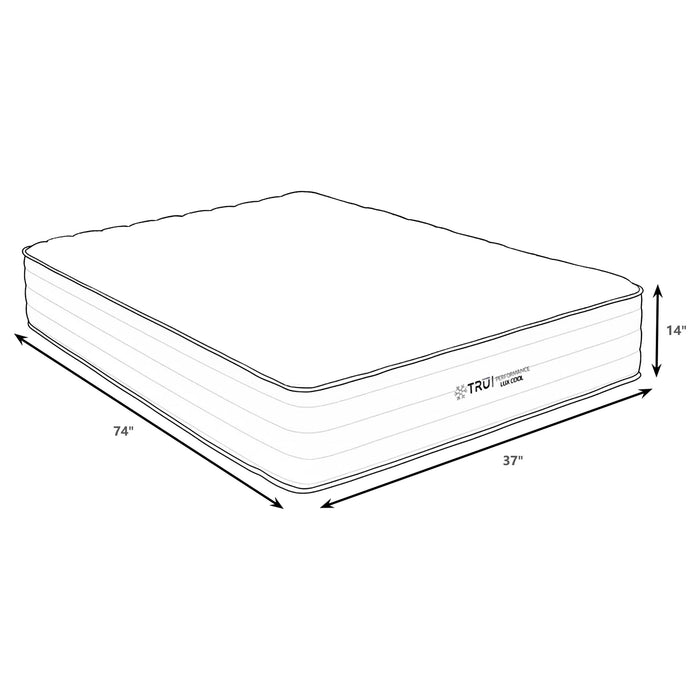 Montlake 14-inch Twin Cool Firm Memory Foam Hybrid Mattress