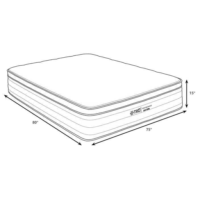 Montlake 15-inch East King Cool Euro Top Foam Hybrid Mattress